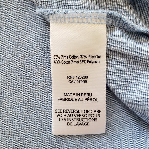 Travis Mathew Polo Golf Shirt Short Sleeve Mens Large Blue Pima Cotton Collared - Picture 12 of 15